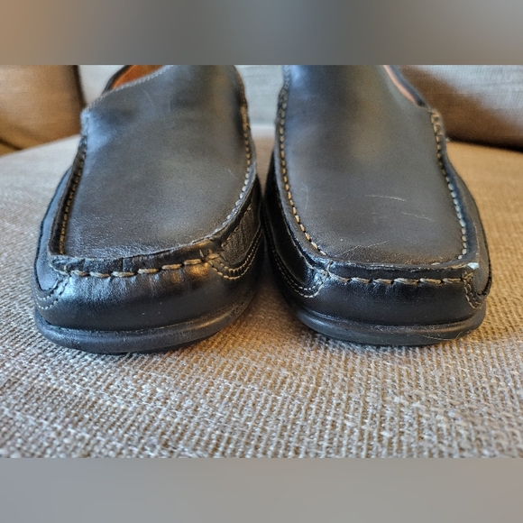 BASS Mens Hank Nlack Leather Driving Shoe sz 10 - Picture 5 of 9